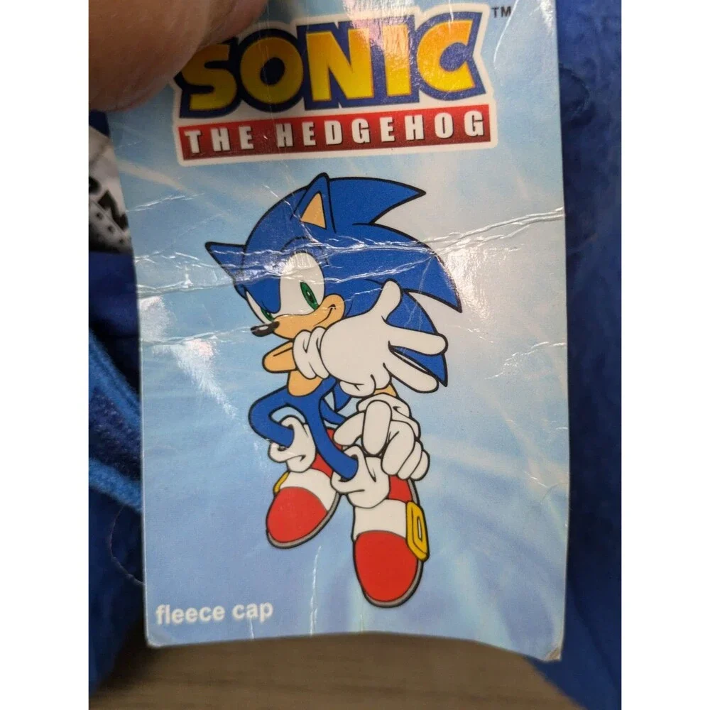 Sonic The Hedgehog Costume Headpiece Fleece Hat Accessory & TShirt L Youth